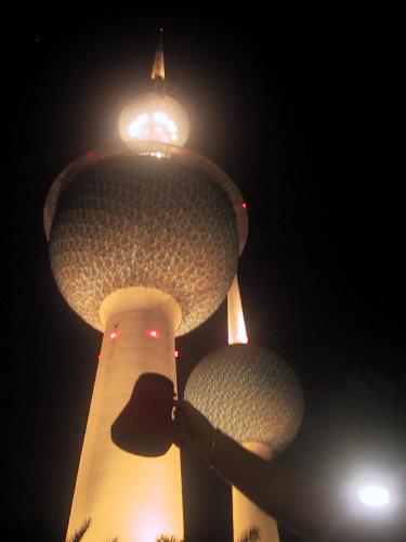 Kuwait towers at night!!